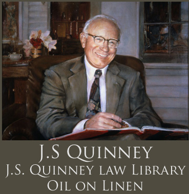 J.S. Quinney, J.S. Quinney Law Library, Oil on Linen